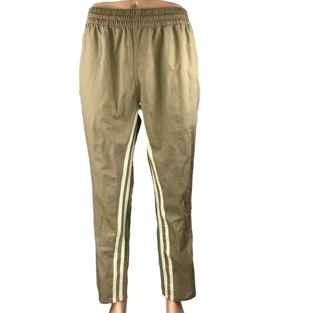 Publish Men's Brown Straight Leg High Waist Windbreaker Trousers Track Pants L